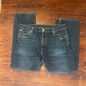 Men’s 36W 32L Levi's 569 Dark Blue Wash Loose Fit Straight Jeans